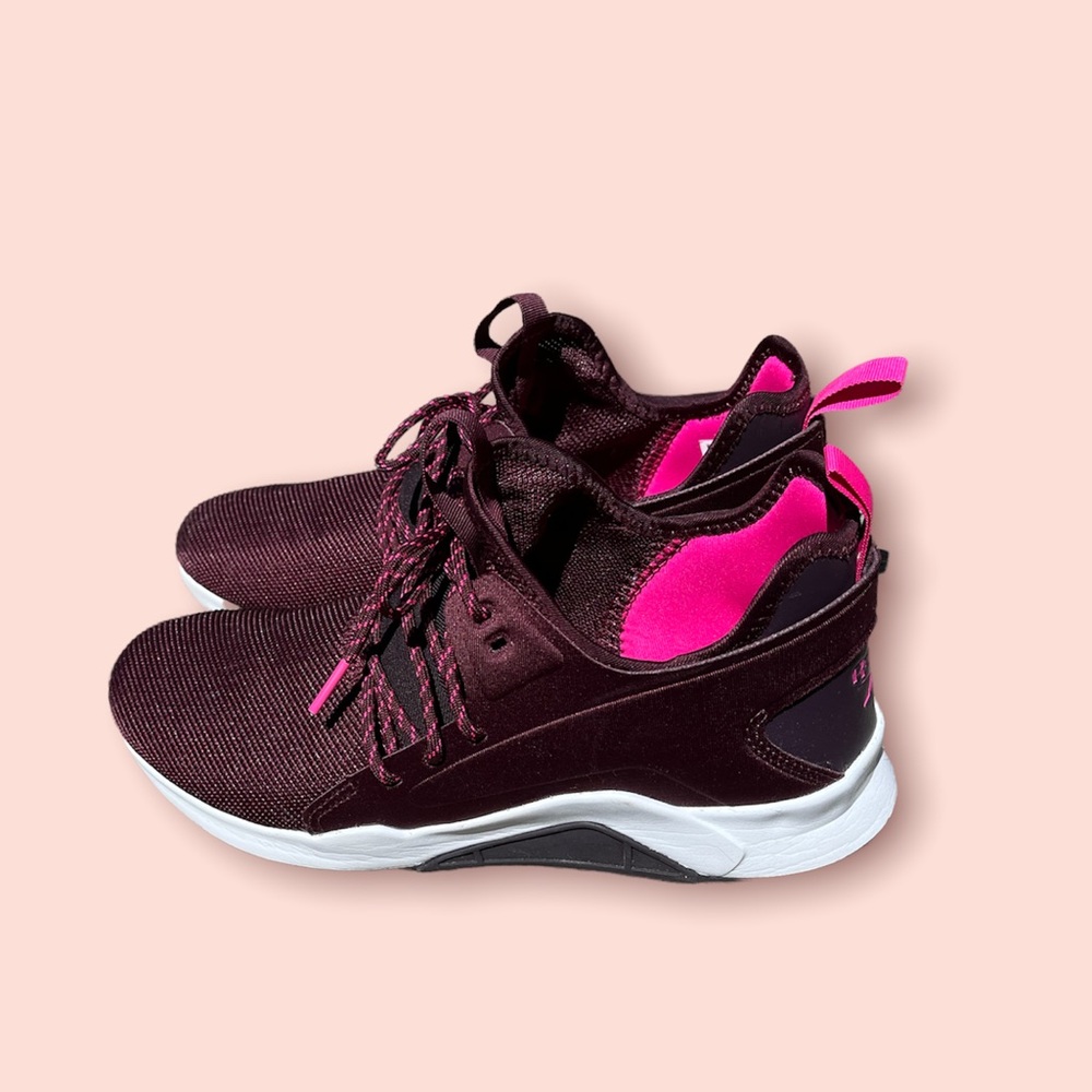 Reebok Burgundy and Hot Pink Women's Athletic Sneakers